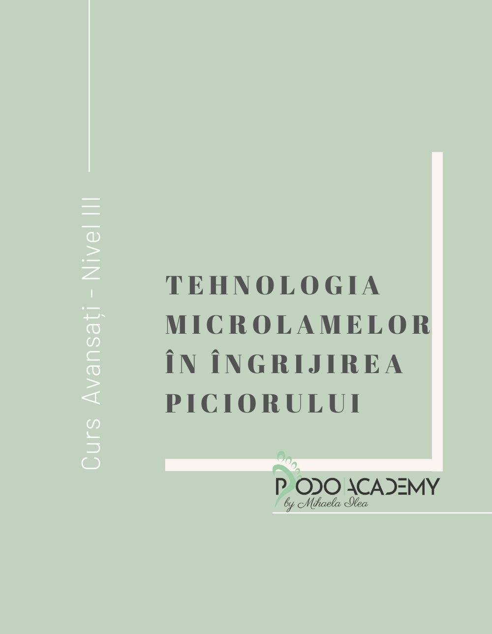 Curs TEHNOLOGIA MICROLAMELOR “SAFE” IN INGRIJIREA PICIORULUI – Nivel III